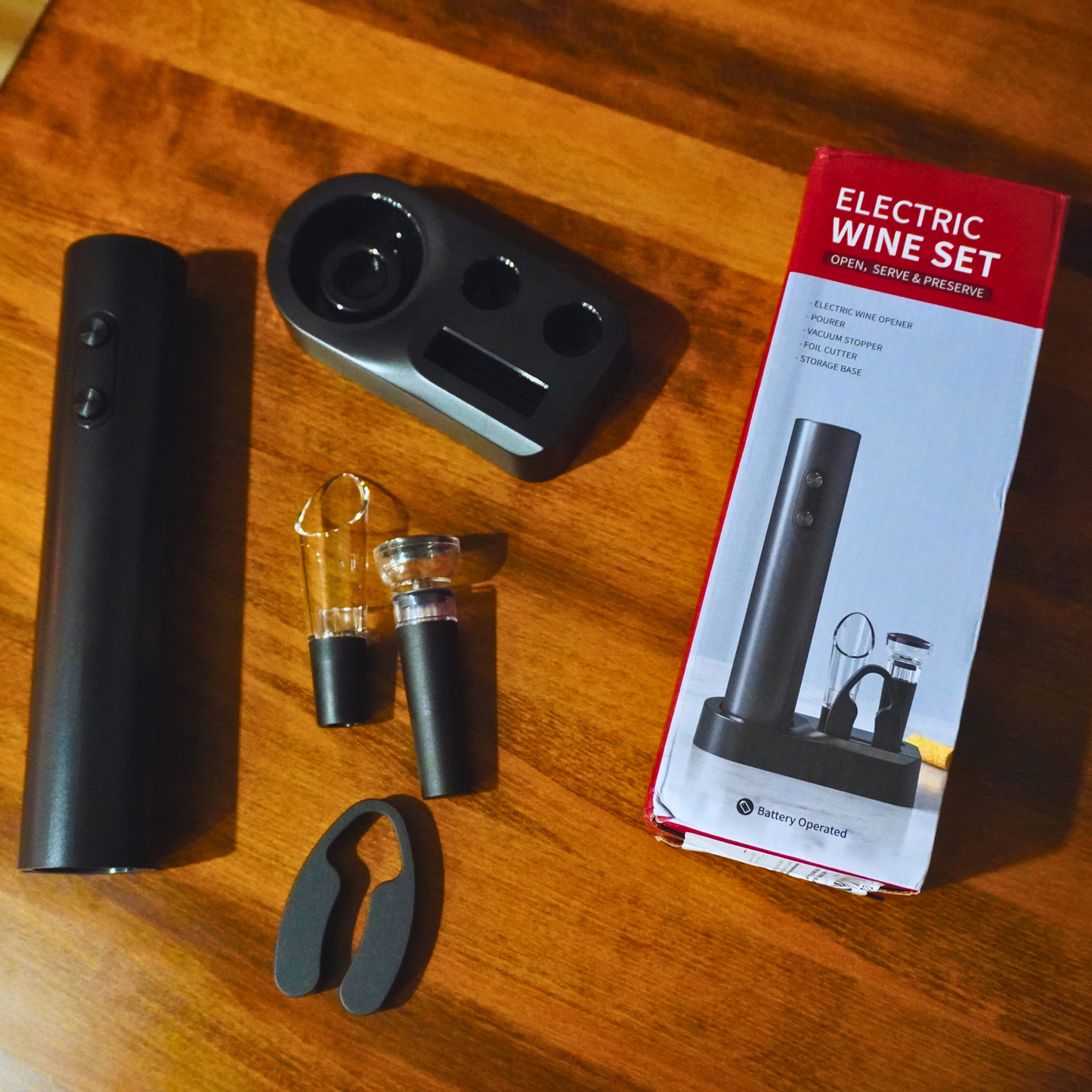 Electric Wine Bottle Opener Set