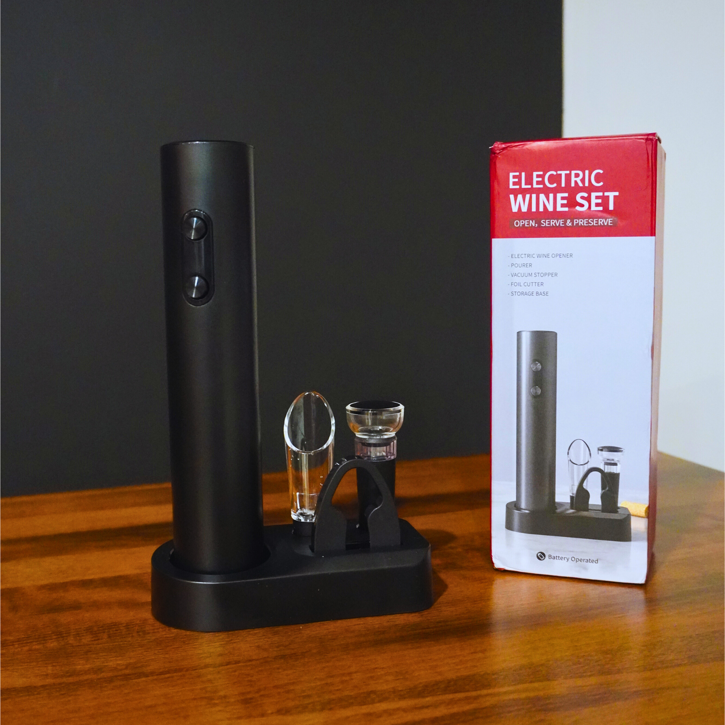 Electric Wine Bottle Opener Set