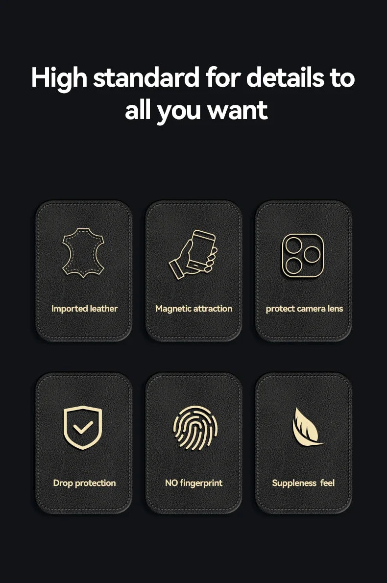 Luxury Leather Case For iPhone